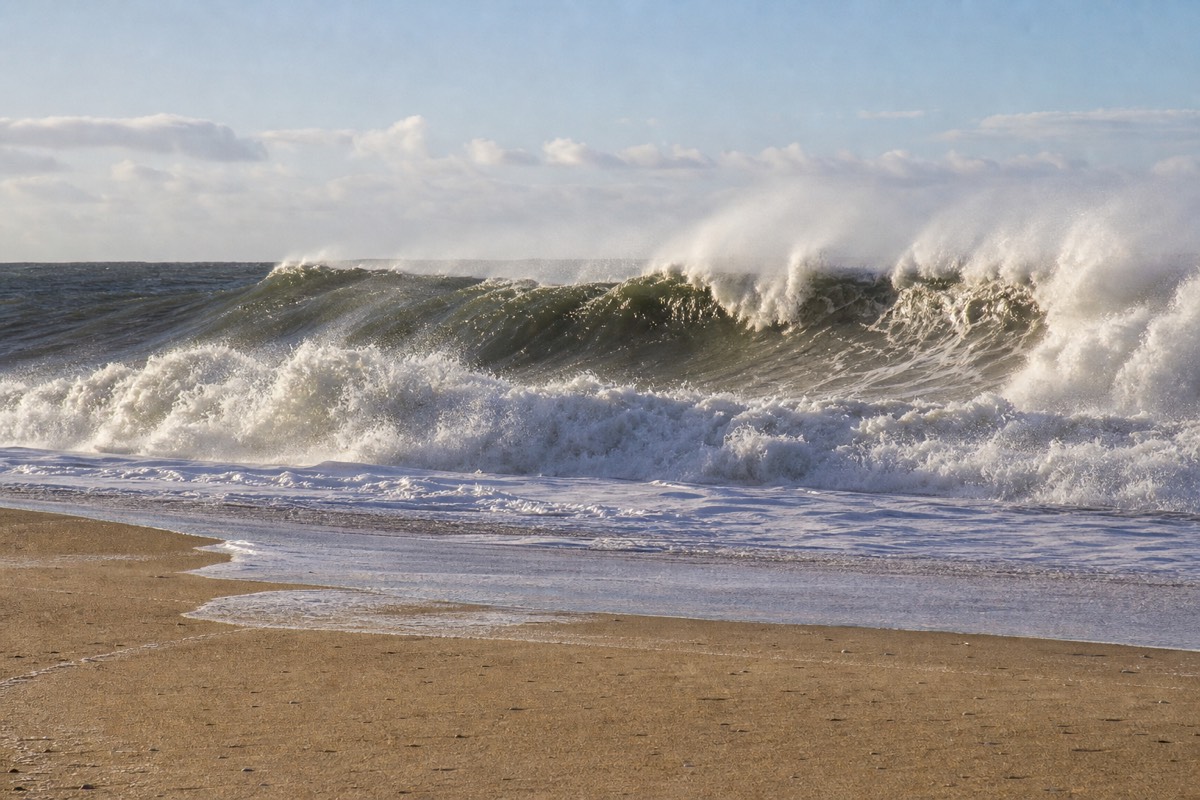 Atlantic surf rolling into Playa Brava