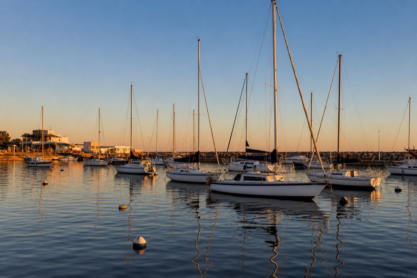 The working port and yacht harbour at Punta del Este